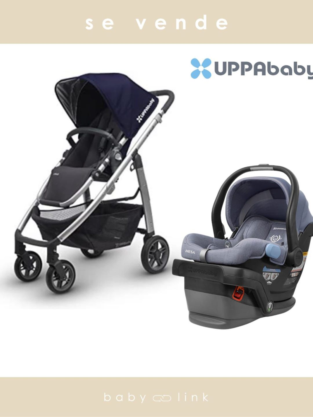 COCHE TRAVEL SYSTEM UPPABABY CRUZ V2/MESA (COD:BB12136)