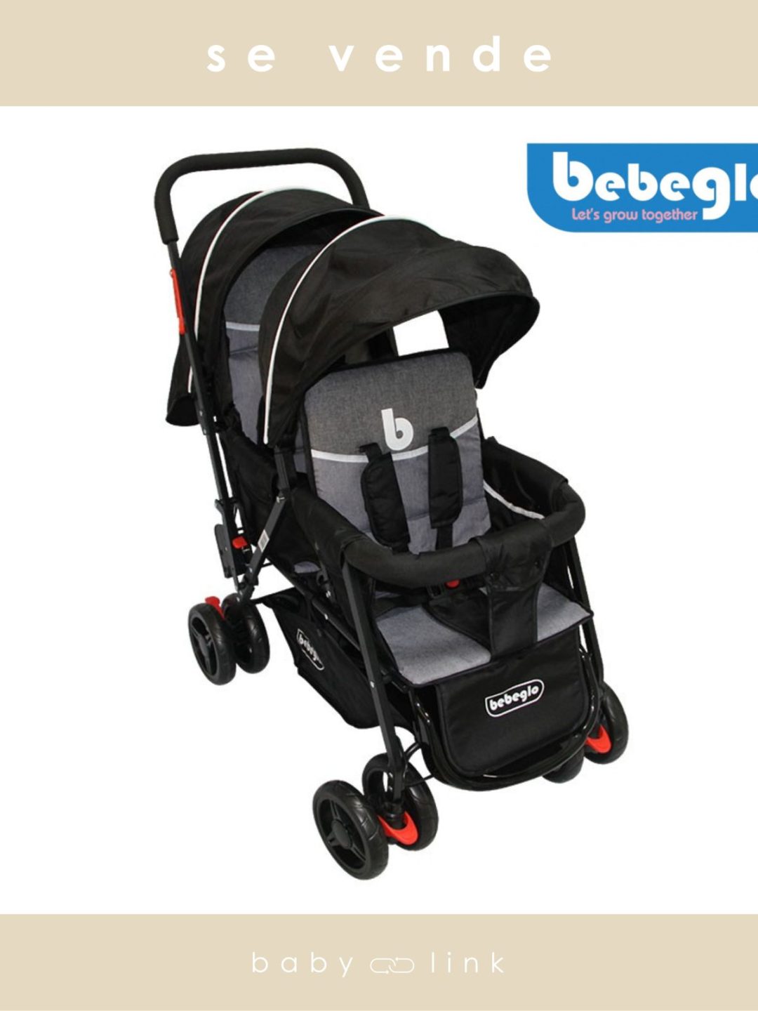 (COD:BB13081) COCHE DOBLE BEBEGLO DUO PRIX