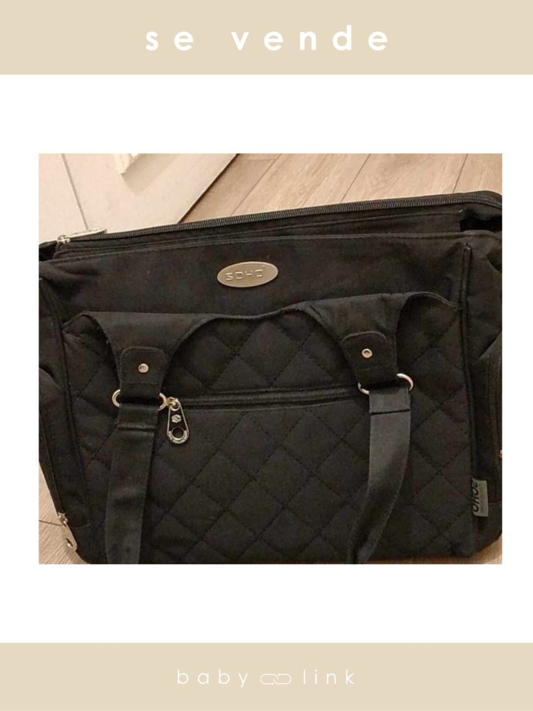 (COD:BB13445) BOLSO MATERNAL SOHO BLACK