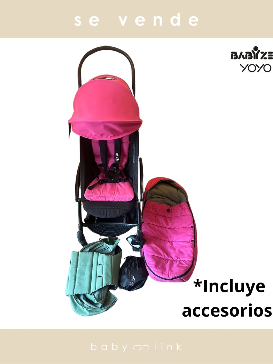 (COD:BB13754) COCHE YOYO1 BABYZEN + ACCESORIOS