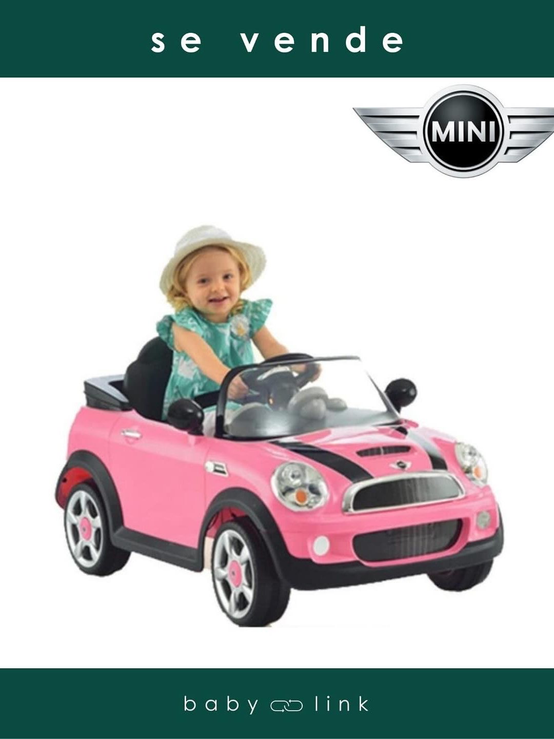(COD:BB14038) AUTO ELECTRICO MINI COOPER ROSADO