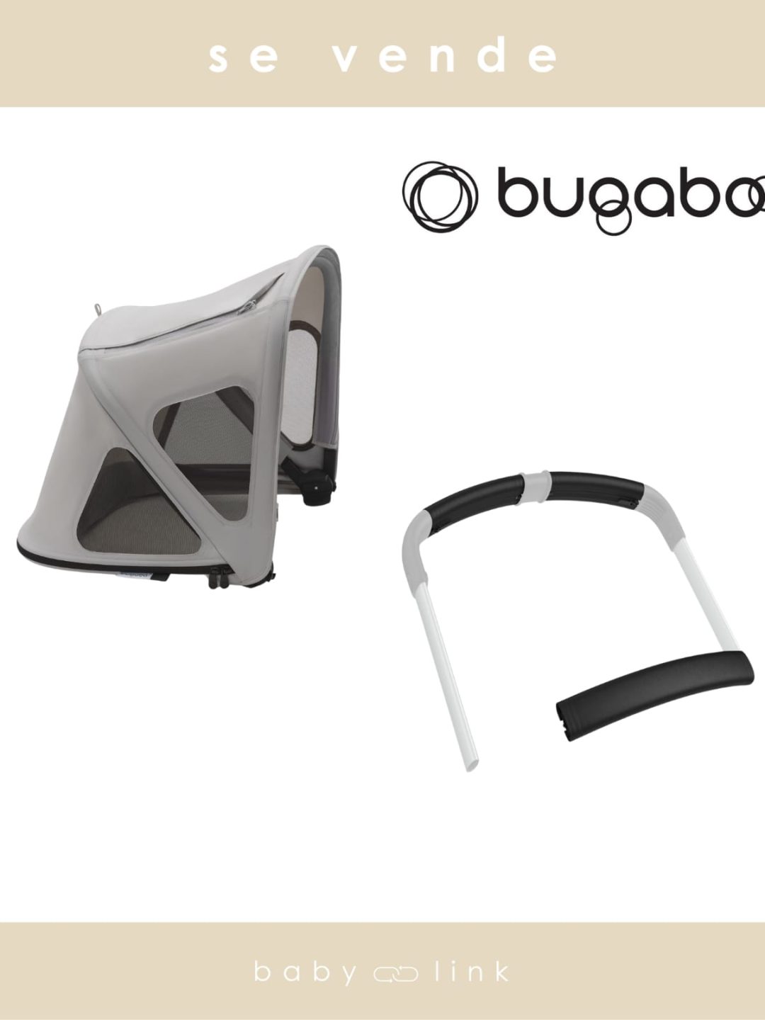 (COD:BB13822) CAPOTA SOLAR + PACK DE MEJORA PARA MANILLAR BUGABOO CAMELEON 3