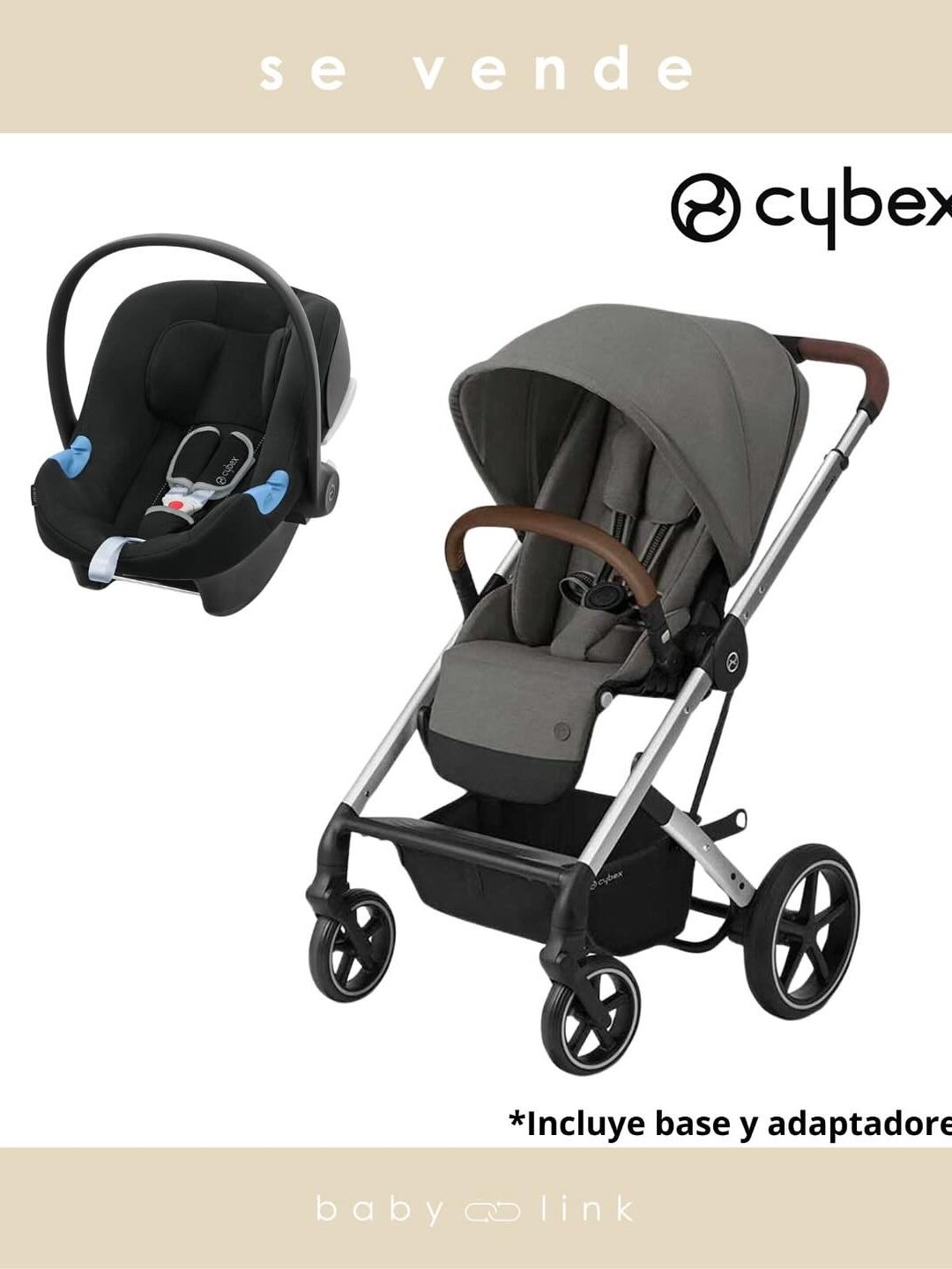 (COD:BB14017) SILLA DE AUTO ATON B CYBEX + BASE Y ADAPTADORES