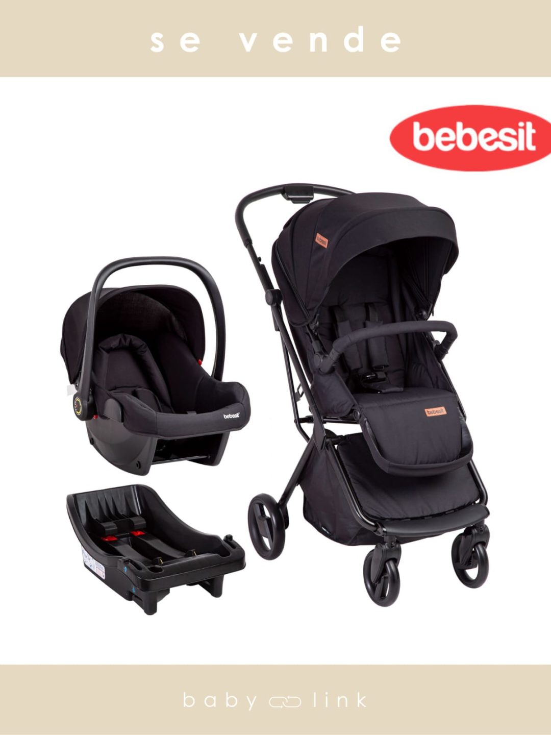 (COD:BB13987) COCHE TRAVEL SYSTEM BEBESIT SWIFT 360
