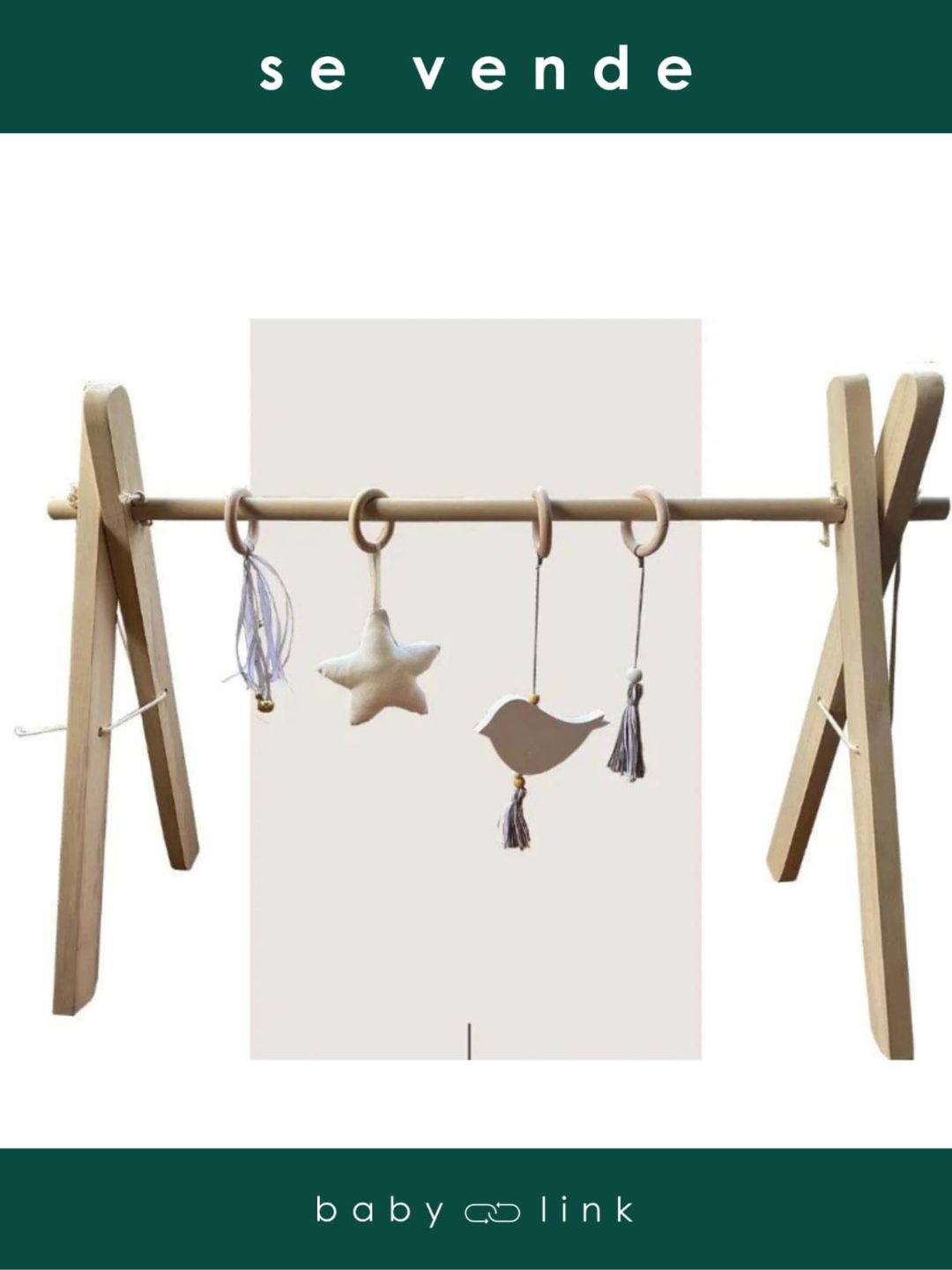 (COD:BB14173) GIMNASIO MADERA ABEJA REINA + COLGANTES EXTRA
