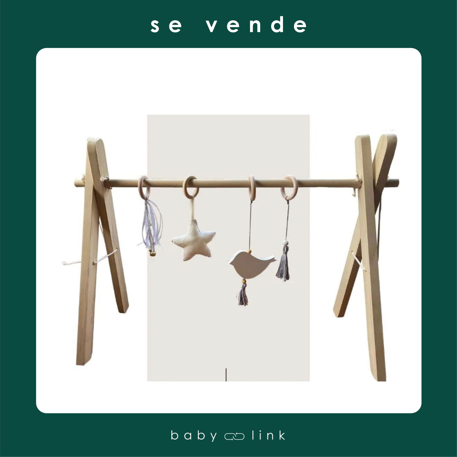 (COD:BB14173) GIMNASIO MADERA ABEJA REINA + COLGANTES EXTRA
