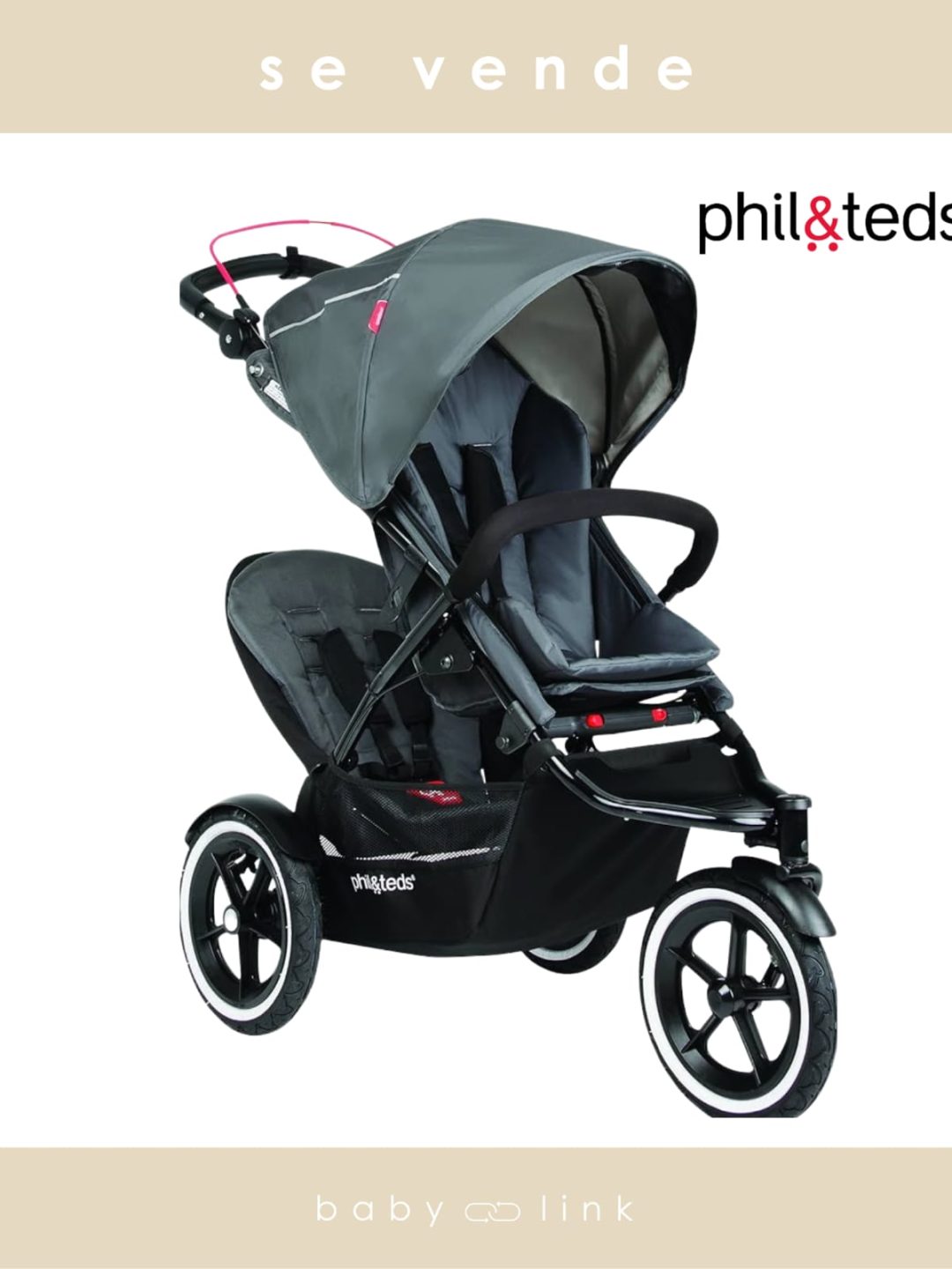 (COD:BB14618) COCHE PASEO DOBLE PHIL&TEDS NAVIGATOR
