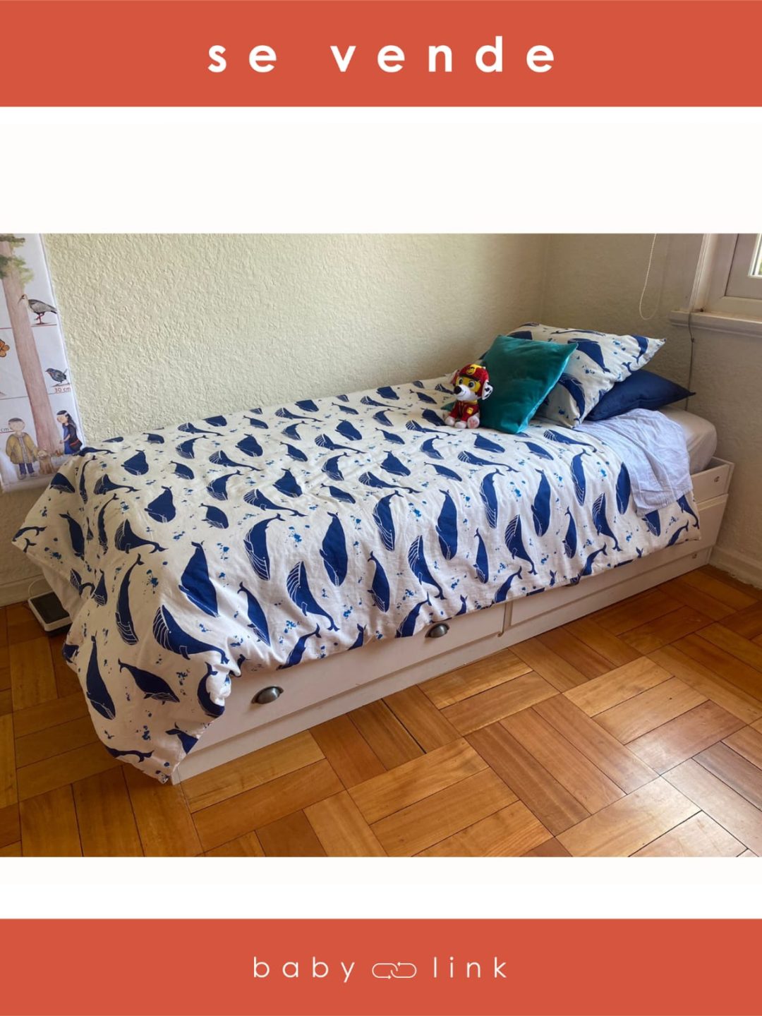 (COD:BB14748) CAMA 1 PLAZA CON CAJONERA