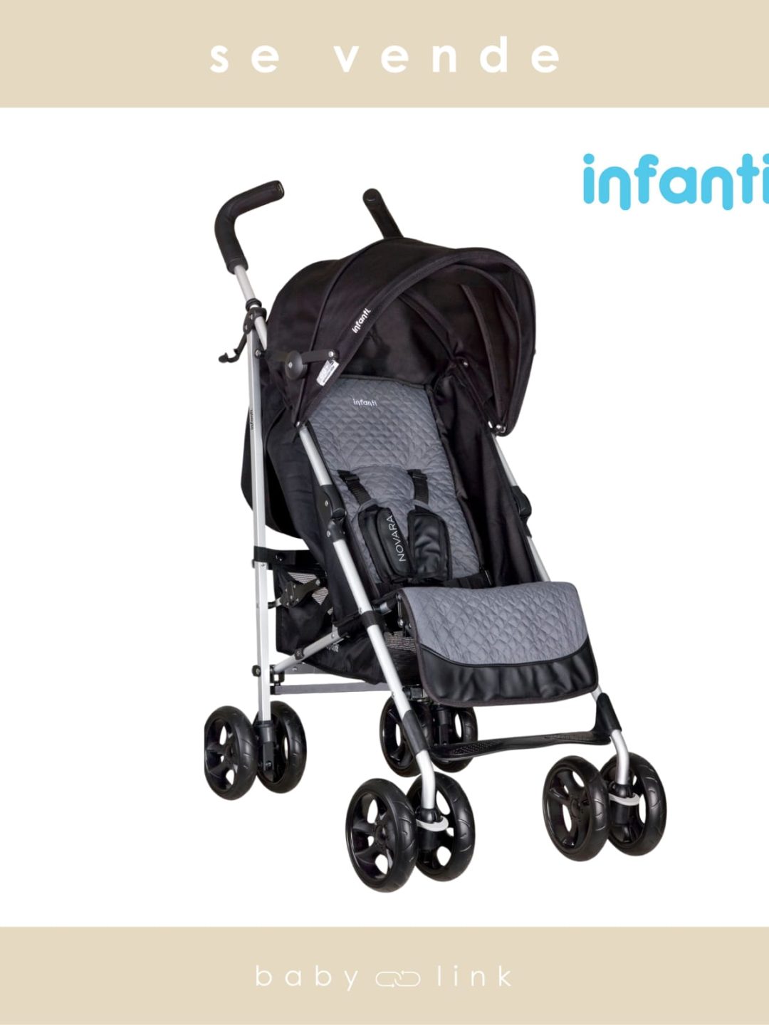 (COD:BB15133) COCHE PASEO INFANTI NOVARA CHARCOAL