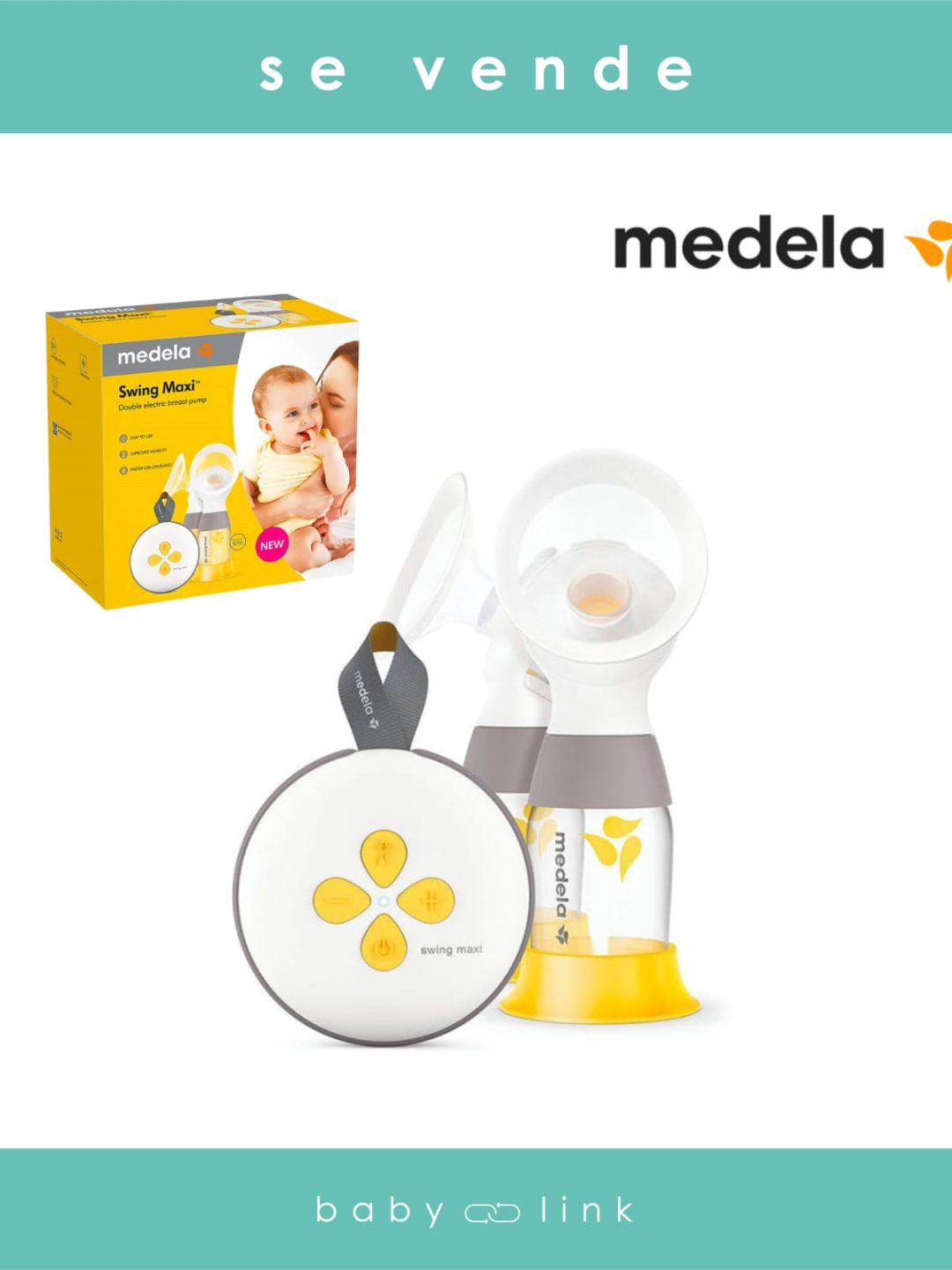 (COD:BB15164)EXTRACTOR DOBLE MEDELA SWING MAXI