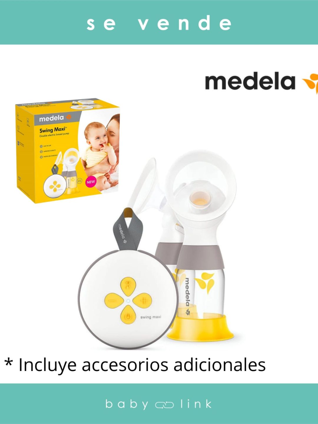 (COD:BB15278) EXTRACTOR DOBLE MEDELA SWING MAXI