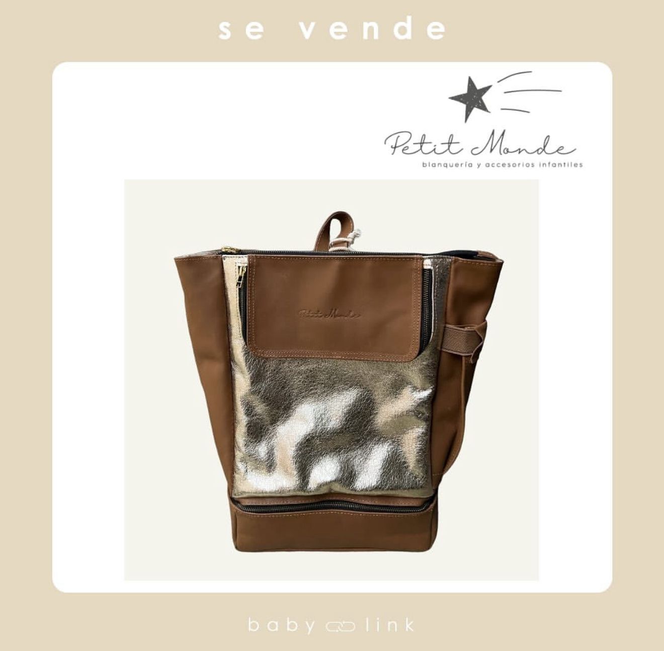 (COD:BB15679) MOCHILA PAÑALERA PETIT MONDE