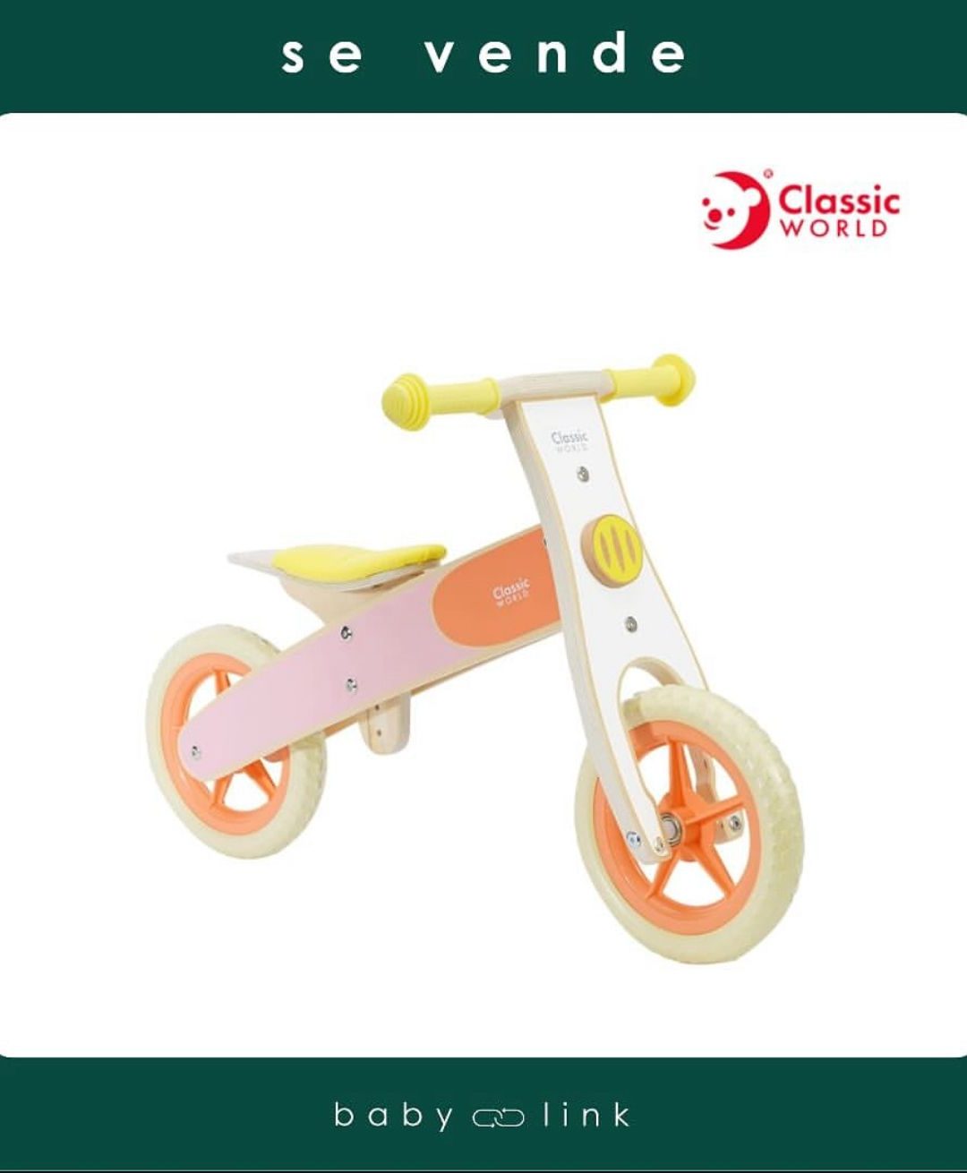 (COD:BB15800) BICICLETA BALANCE CLASSIC WORLD