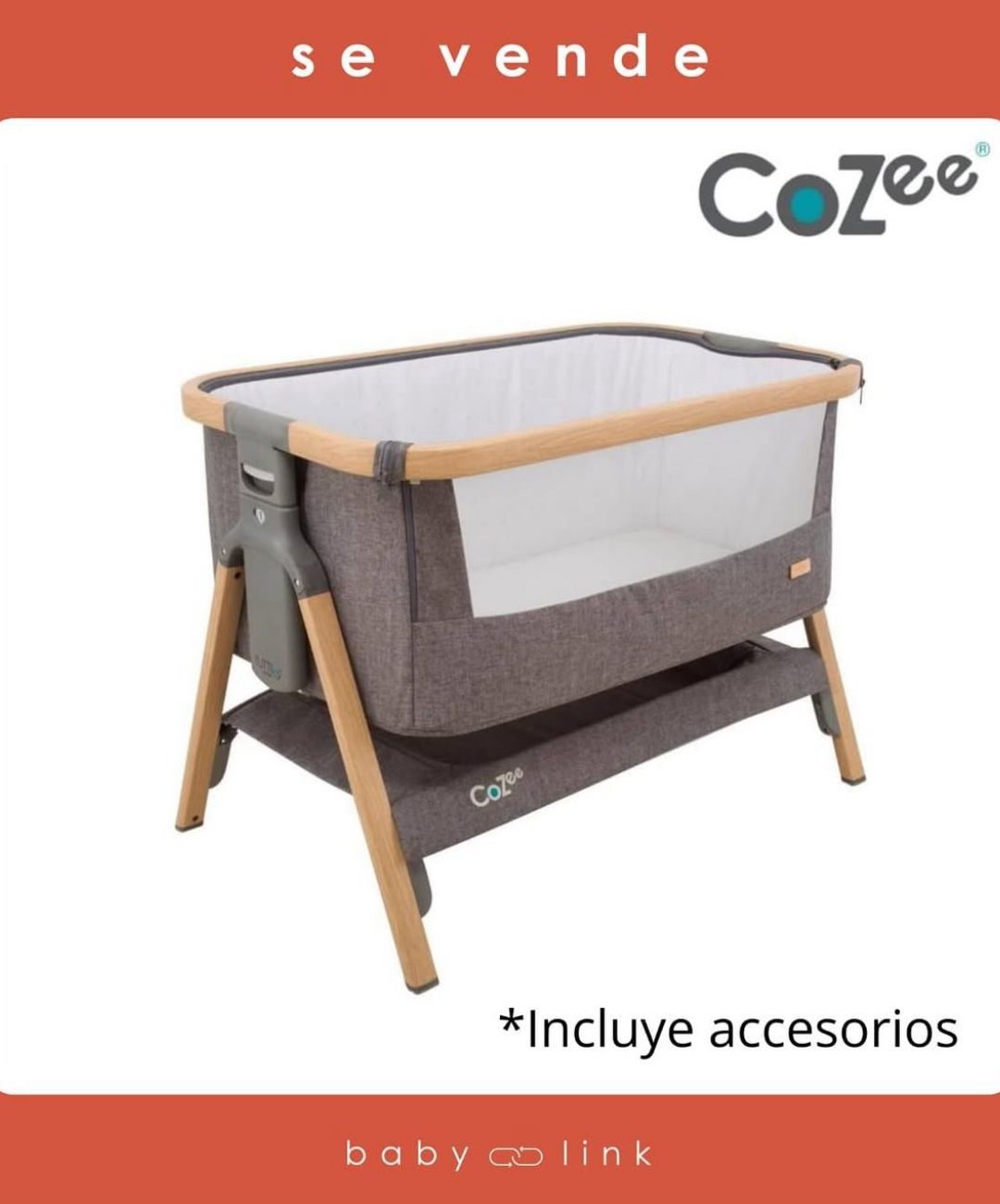 (COD:BB16005) CUNA COLECHO COZEE + ACCESORIOS