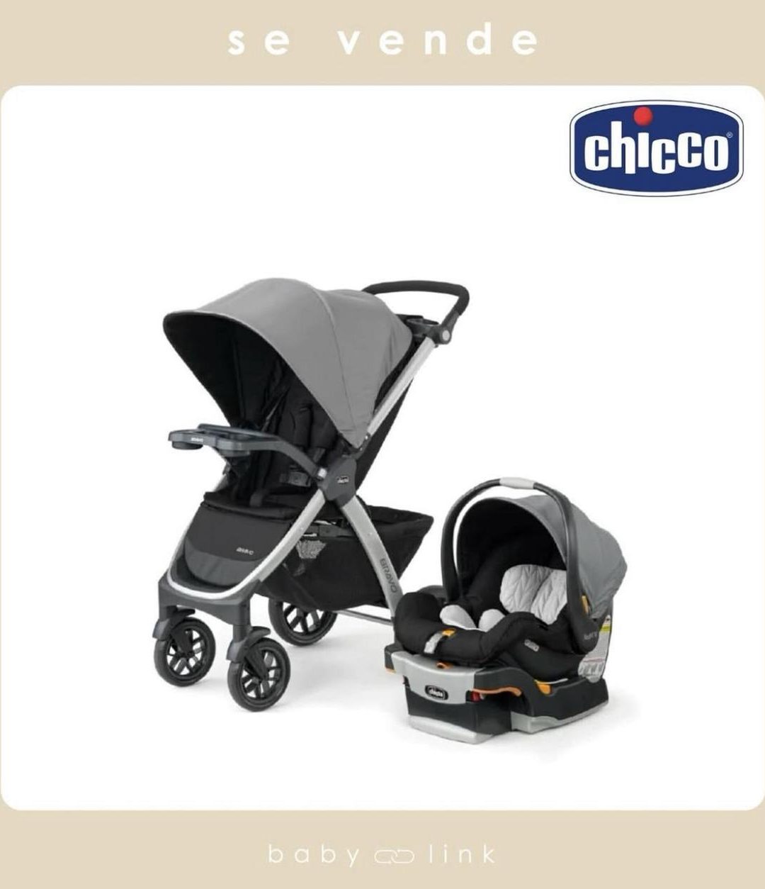 (COD:BB16080) COCHE TRAVEL SYSTEM CHICCO BRAVO KEYFIT