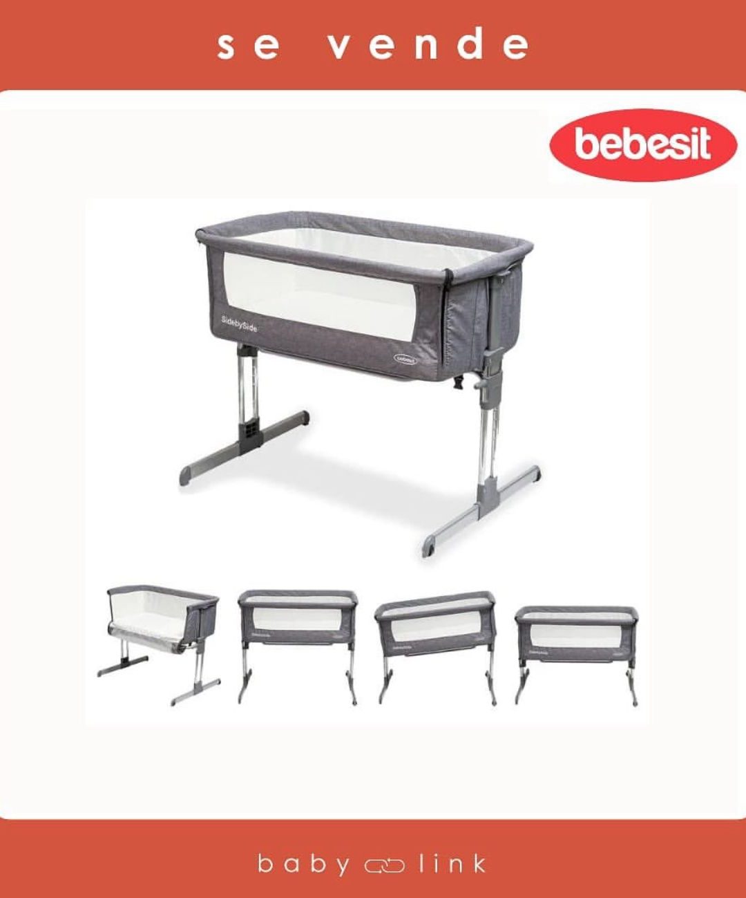 (COD:BB16158) CUNA COLECHO BEBESIT SIDE BY SIDE