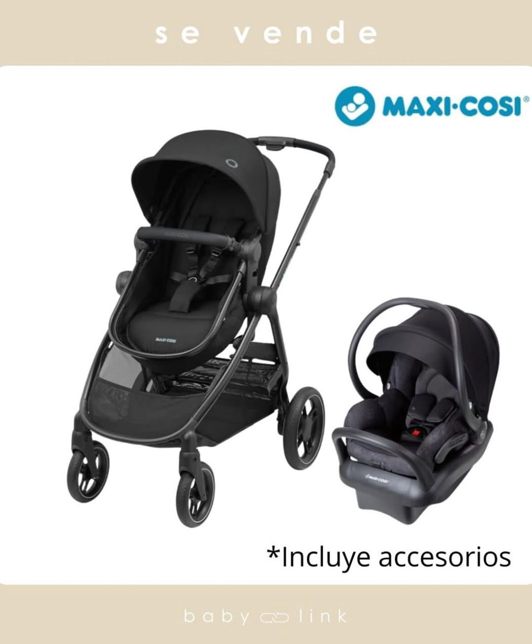 (COD:BB16329) COCHE TRAVEL SYSTEM MAXI COSI ZELIA 3 + ACCESORIOS