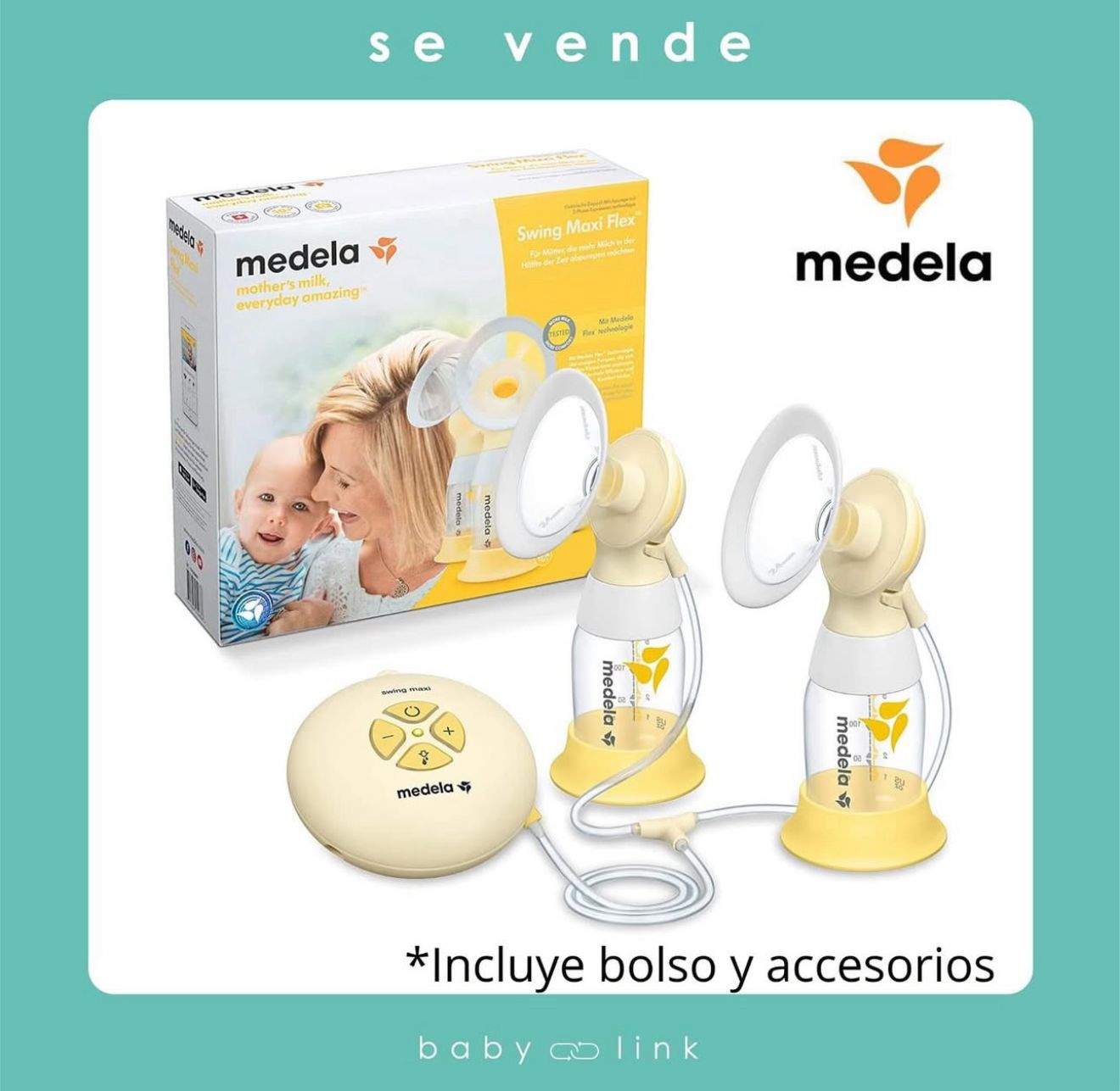 (COD:BB16547) EXTRACTOR MEDELA SWING MAXI + ACCESORIOS