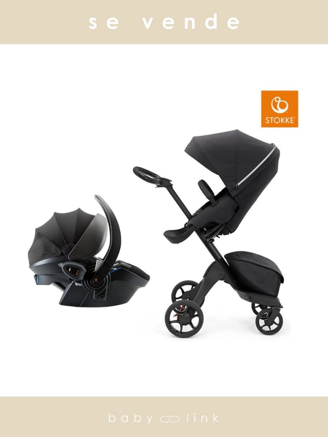 (COD:BB16649) COCHE STOKKE XPLORY X + SILLA NIDO DE AUTO IZI GO MODULAR
