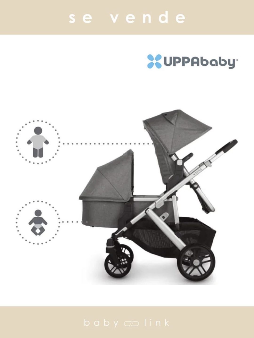(COD:BB16678) COCHE DOBLE UPPABABY VISTA