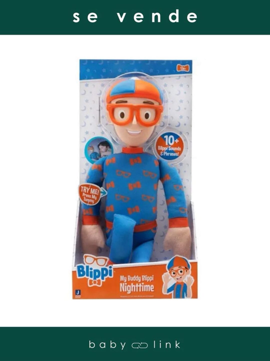 (COD:BB16683) MUÑECO INTERACTIVO BLIPPI NIGHT TIME