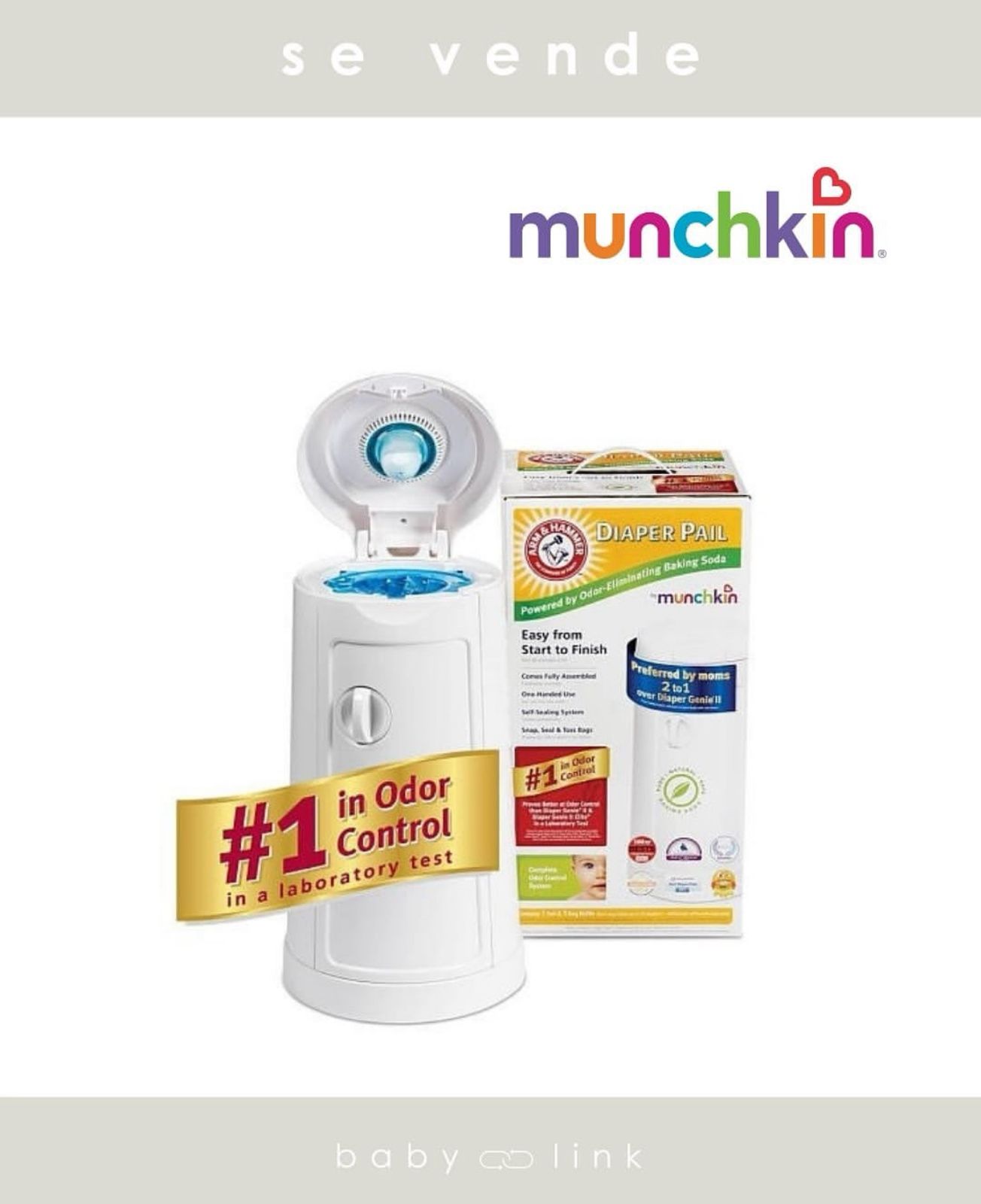 (COD:BB16795) BASURERO DE PAÑALES MUNCHKIN