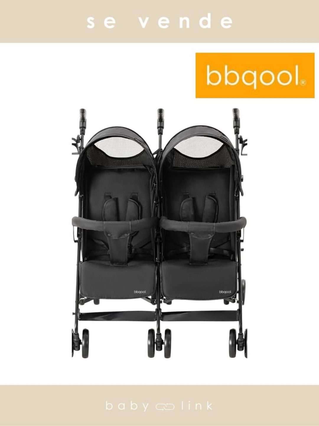 (COD:BB16824) COCHE PARAGUA DOBLE BBQOOL TWIN