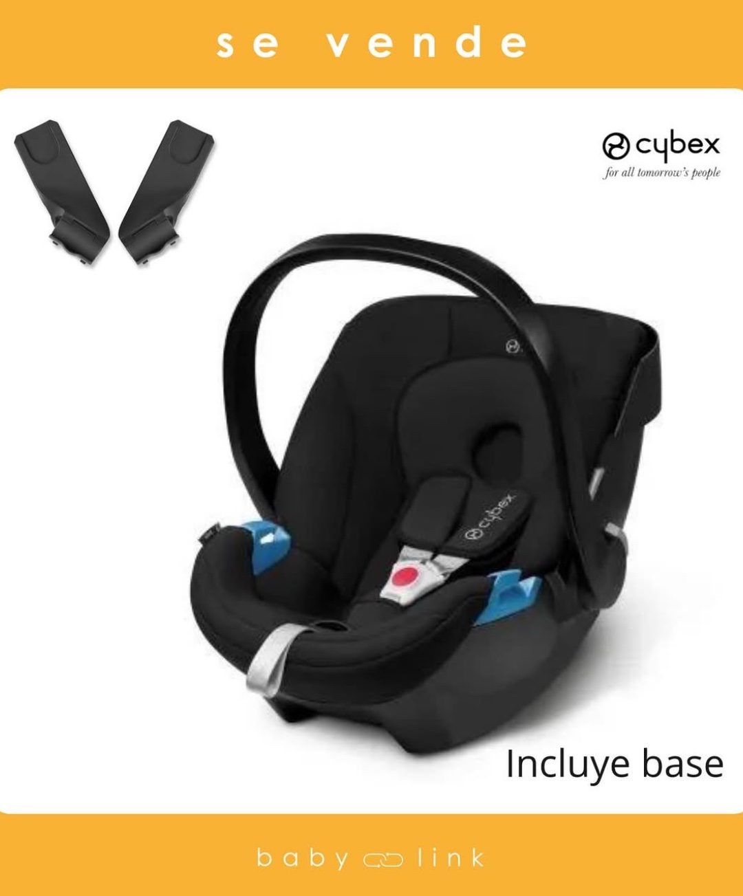 (COD:BB16989) SILLA NIDO DE AUTO CYBEX ATON + BASE ISOFIX + ADAPTADORES