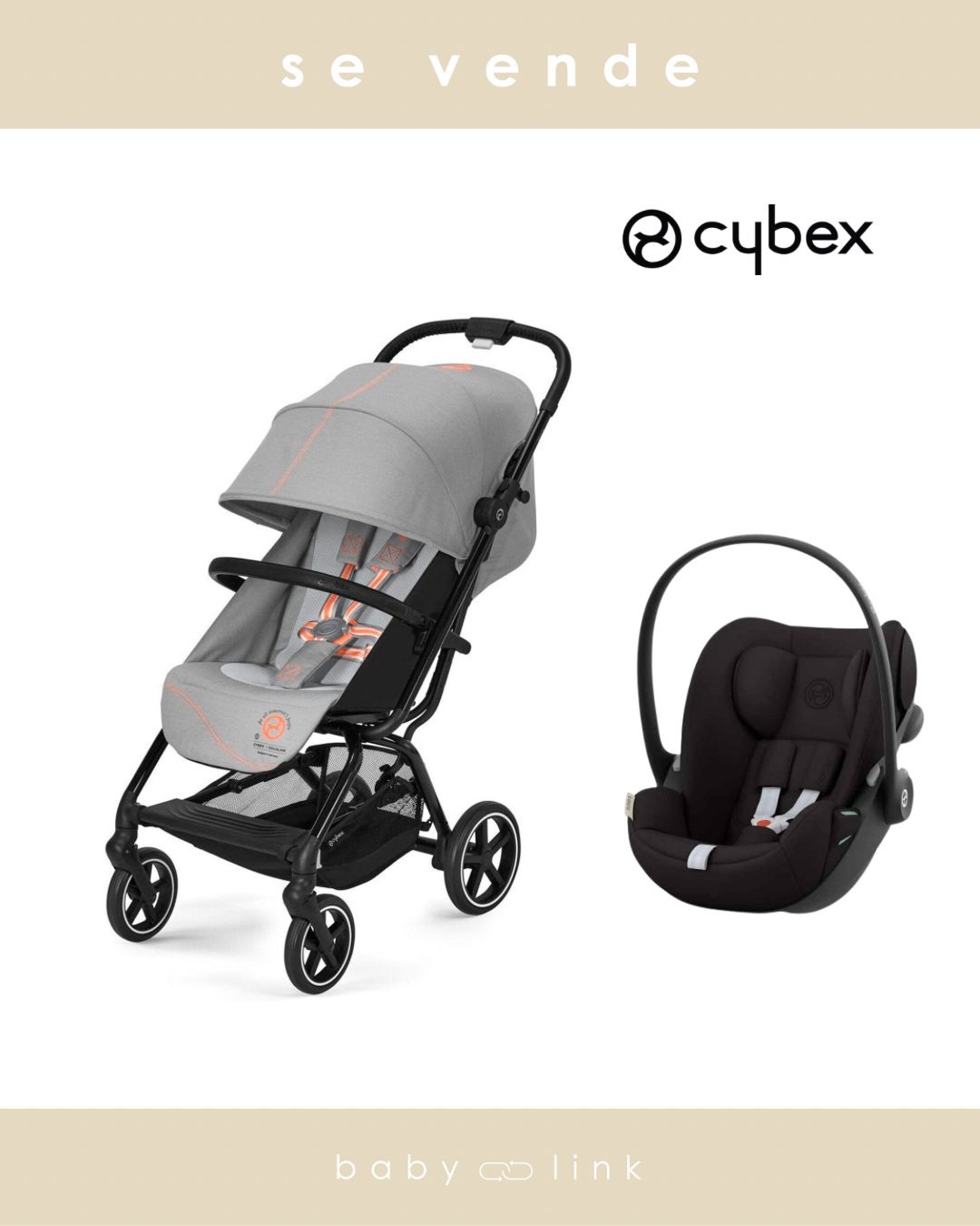 (COD:BB17124) COCHE TRAVEL SYSTEM CYBEX EEZY S2 + SRI CLOUD G