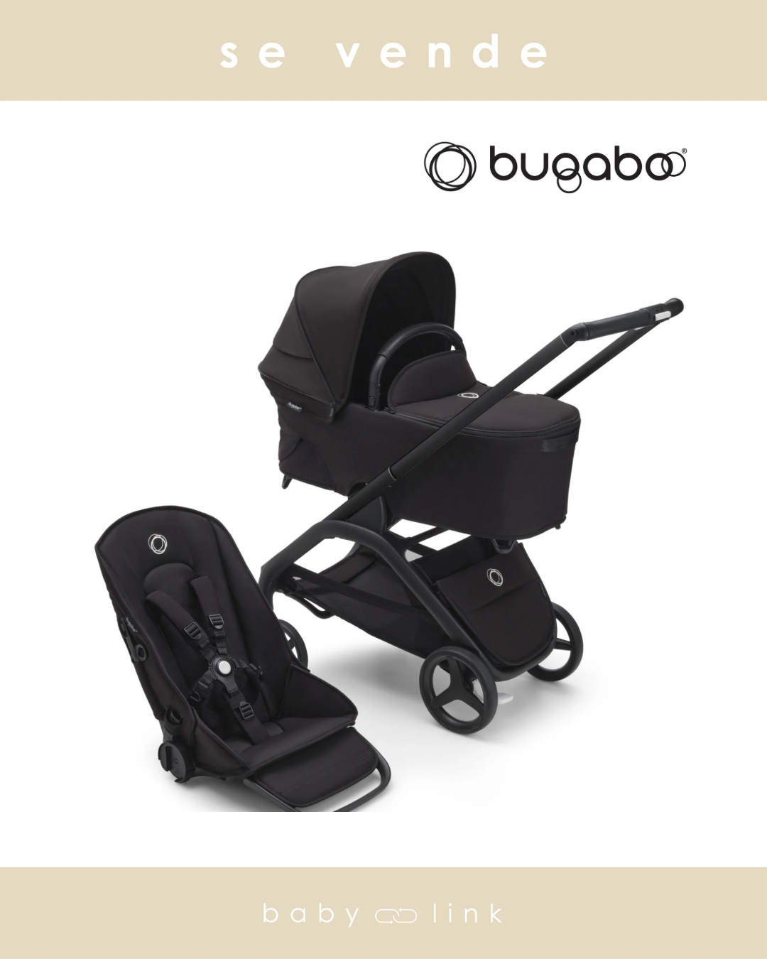 (COD:BB17155) COCHE BUGABOO DRAGONFLY CON MOISES