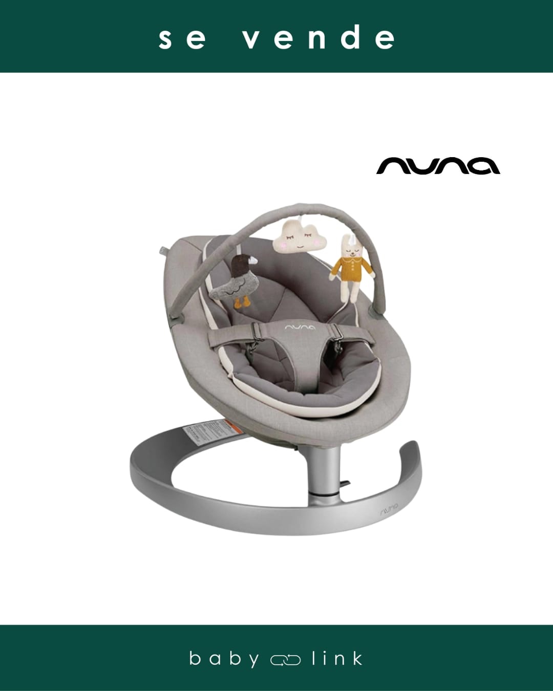 (COD:BB17393) SILLA NIDO NUNA BOUNCER LEAF GROW DRIFTWOOD