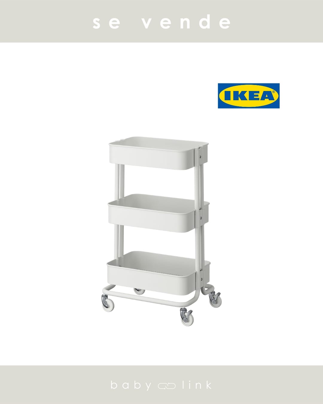 (COD:BB17367) CARRO ORGANIZADOR IKEA RASKOG