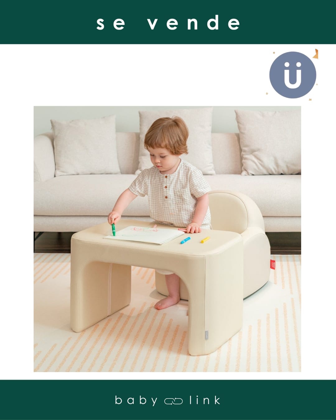 (COD:BB17299) MESA + SILLONES ORUGA KIDS