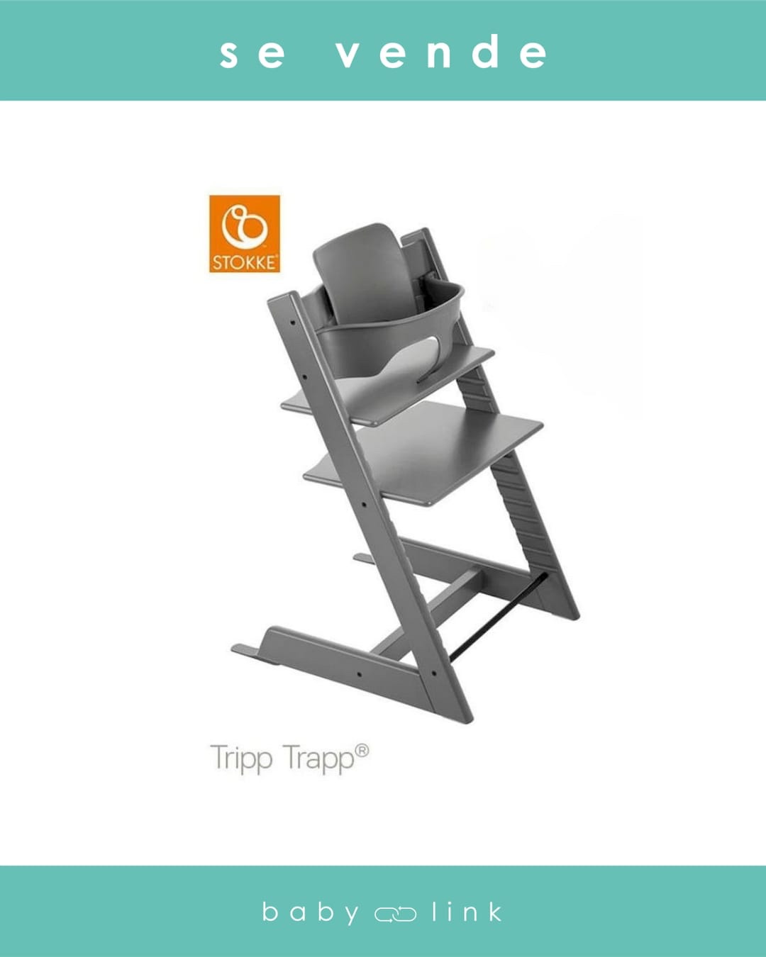 (COD:BB18070) SILLA DE COMER STOKKE TRIPP TRAPP + BABYSET
