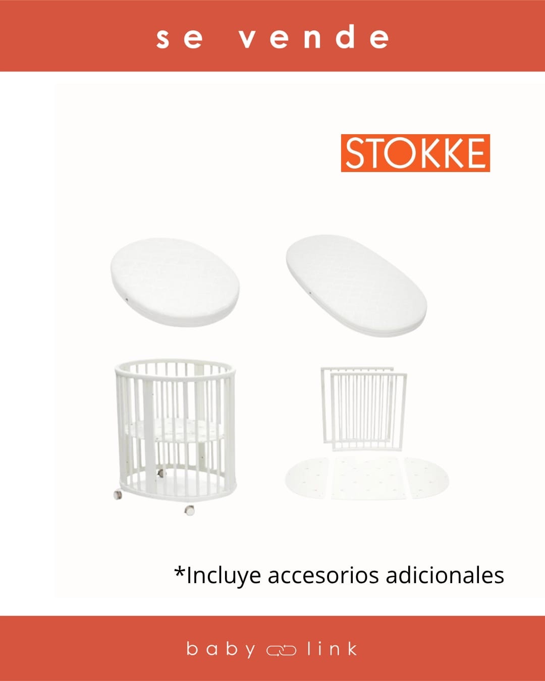 (COD:BB18381) CUNA STOKKE SLEEPI + KIT DE EXTENSION Y ACCESORIOS