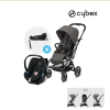 (COD:BB18394) COCHE TRAVEL SYSTEM CYBEX EEZY S+ TWIST  + ATON 5 Y BASE+ ADAPTADORES