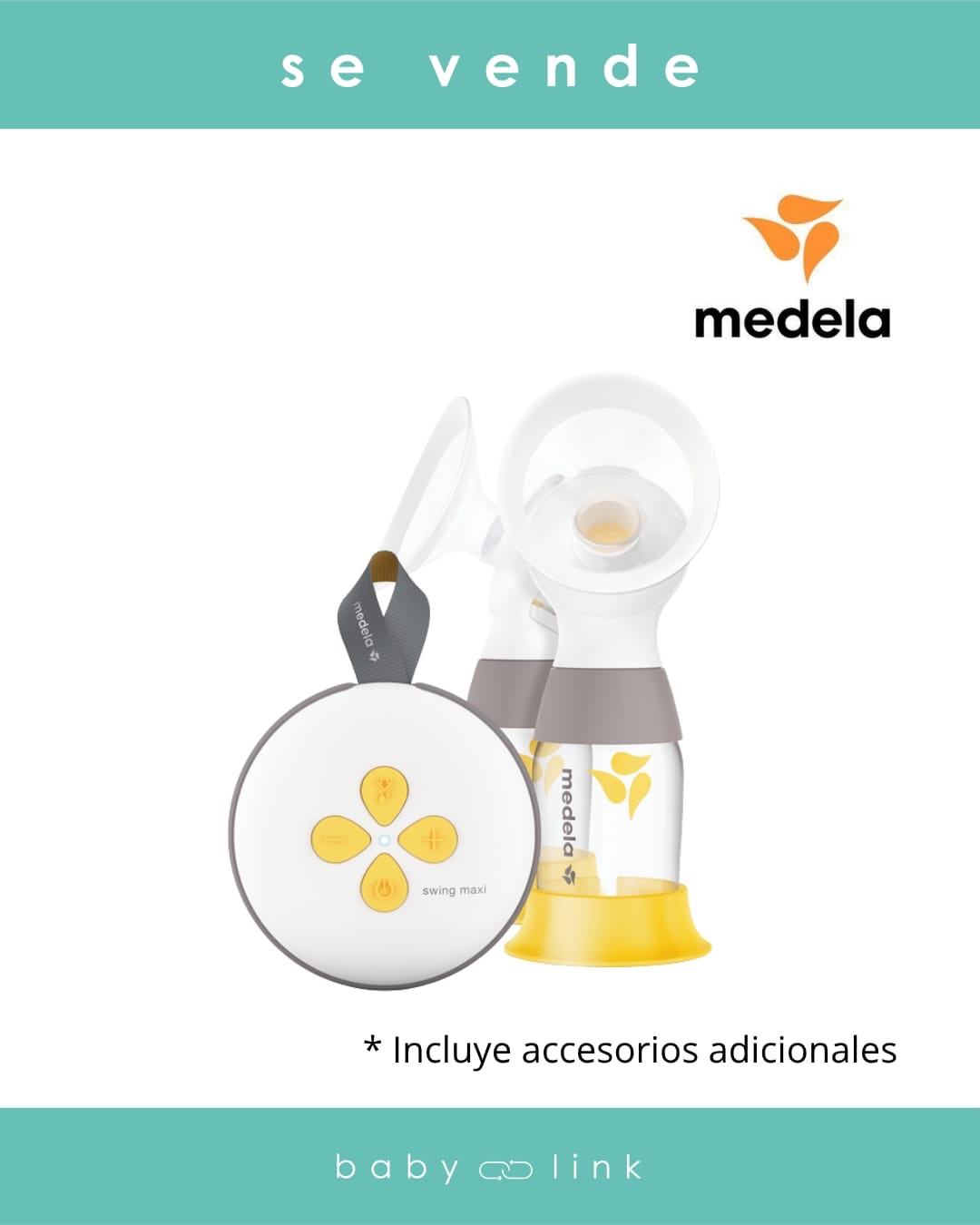 (COD:BB18489) EXTRACTOR DOBLE MEDELA SWING MAXI + ACCESORIOS