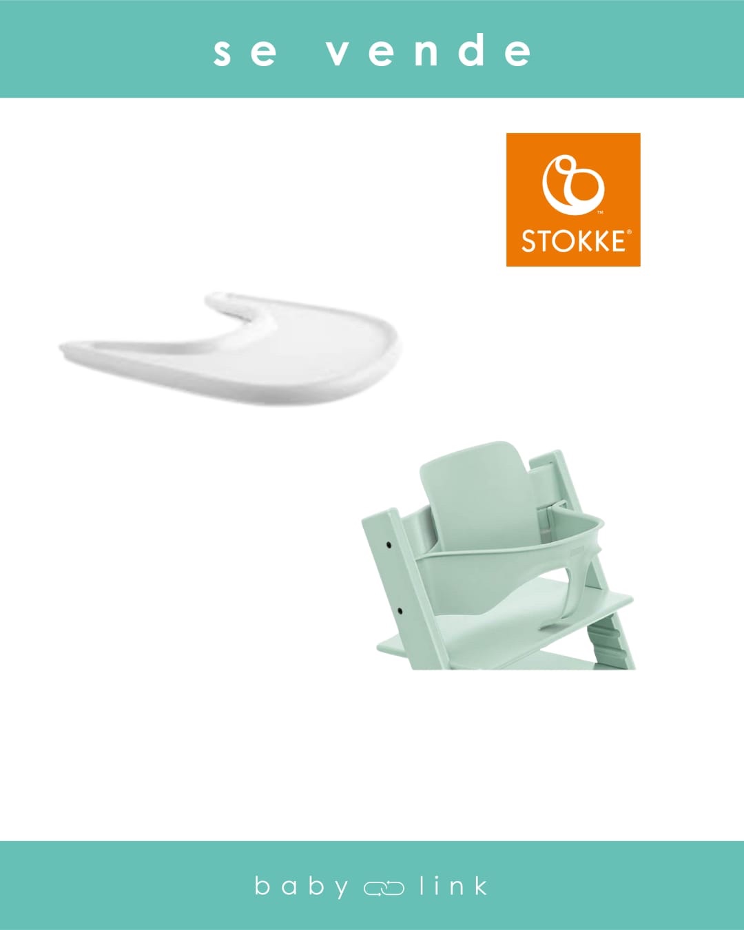(COD:BB18598) BABYSET + BANDEJA STOKKE TRIPP TRAPP