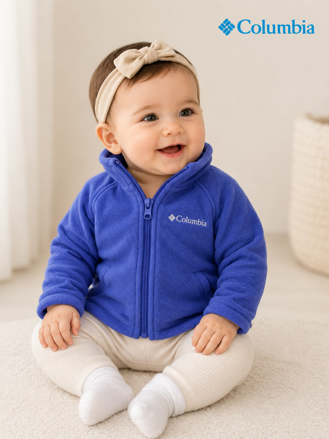 (COD: VI-113) POLAR AZUL COLUMBIA TALLA 3-6 MESES