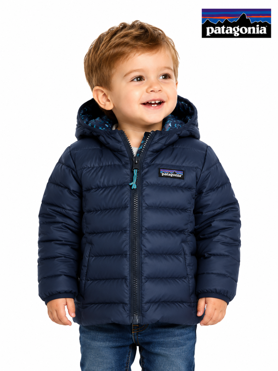 (COD: VI-103) PARKA PATAGONIA AZUL TALLA 18-24 MESES
