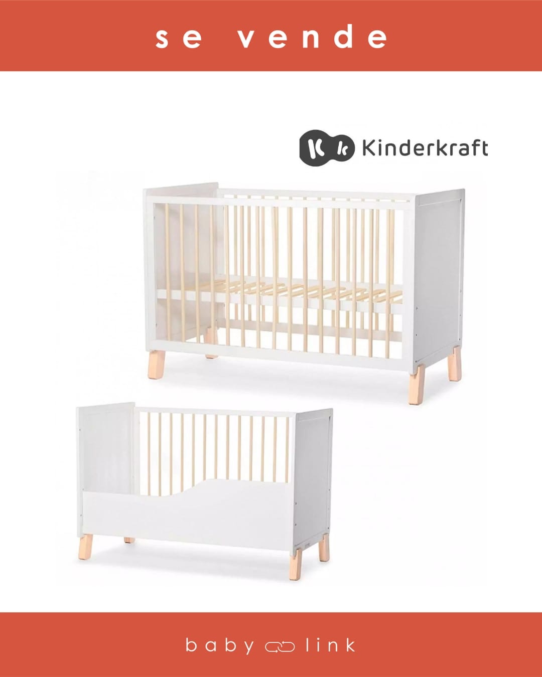 (COD: BB18806) CUNA/CAMA TRANSICION KINDERKRAFT NICO 120x60 CM