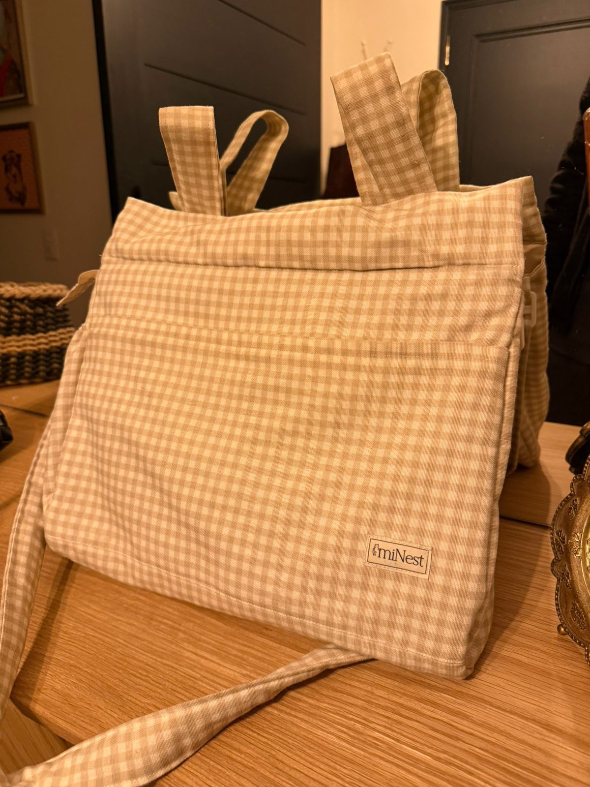 (COD:BB18715) BOLSO PAÑALERO MINEST VICHY - Imagen 2