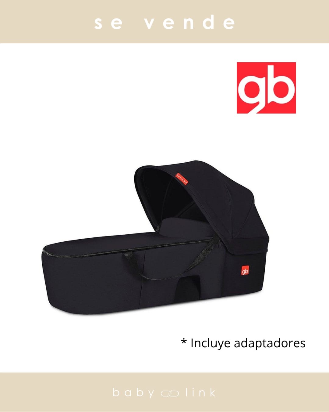 (COD:BB18700) MOISES COCHE GB COT TO GO + ADAPTADORES COCHES QBIT ALL CITY