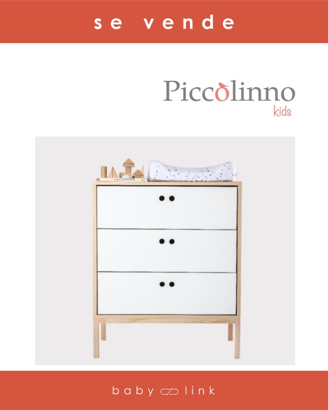 (COD:BB18729) COMODA/MUDADOR PICCOLINO KIDS VIK