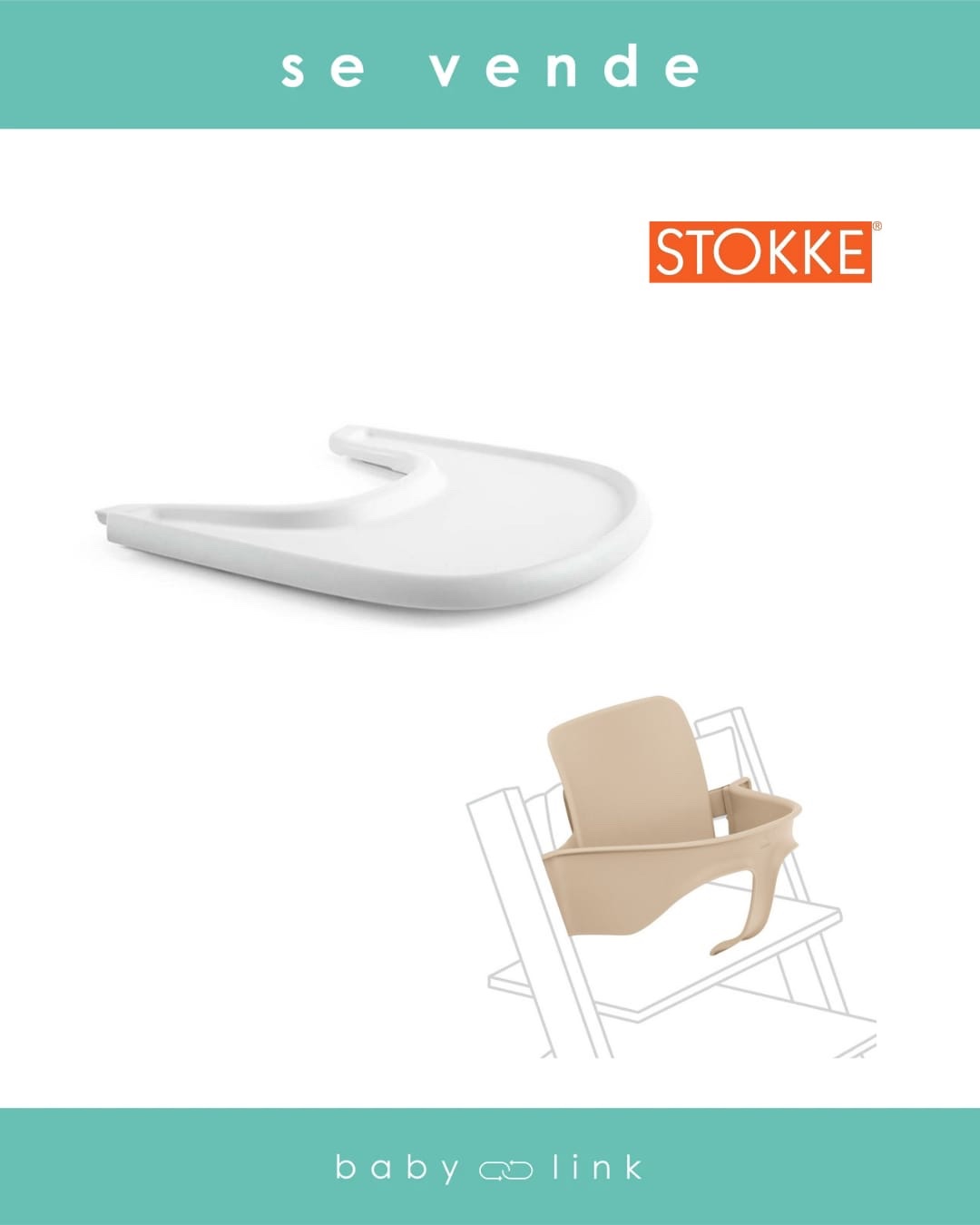(COD:BB18735) BANDEJA STOKKE + BABYSET STOKKE