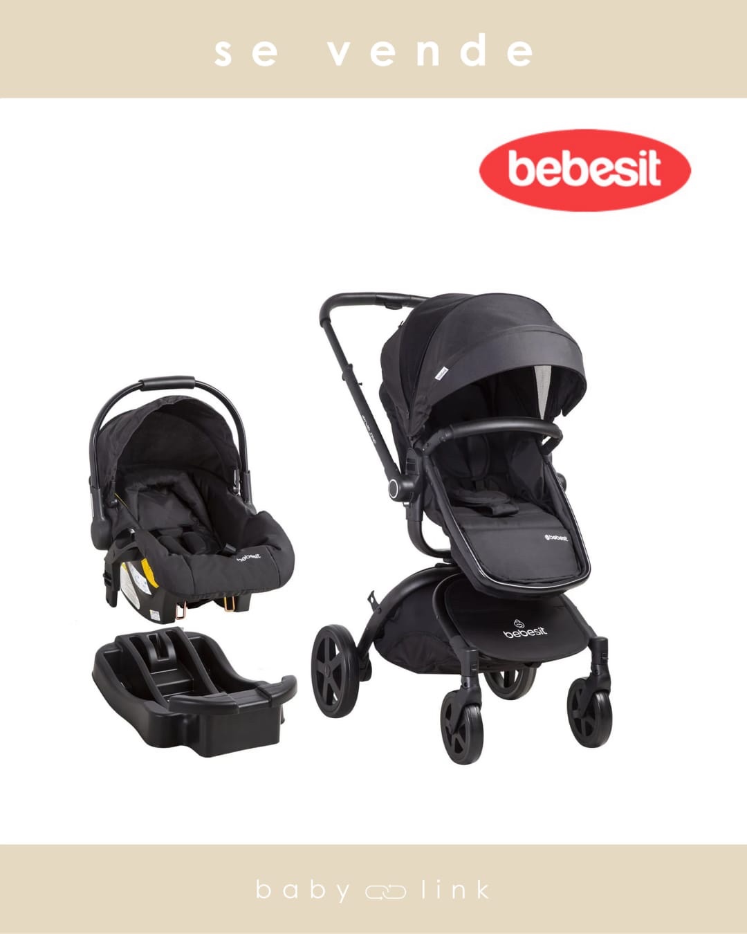 (COD:BB18754) COCHE TRAVEL SYSTEM BEBESIT DELUXE 360 SX