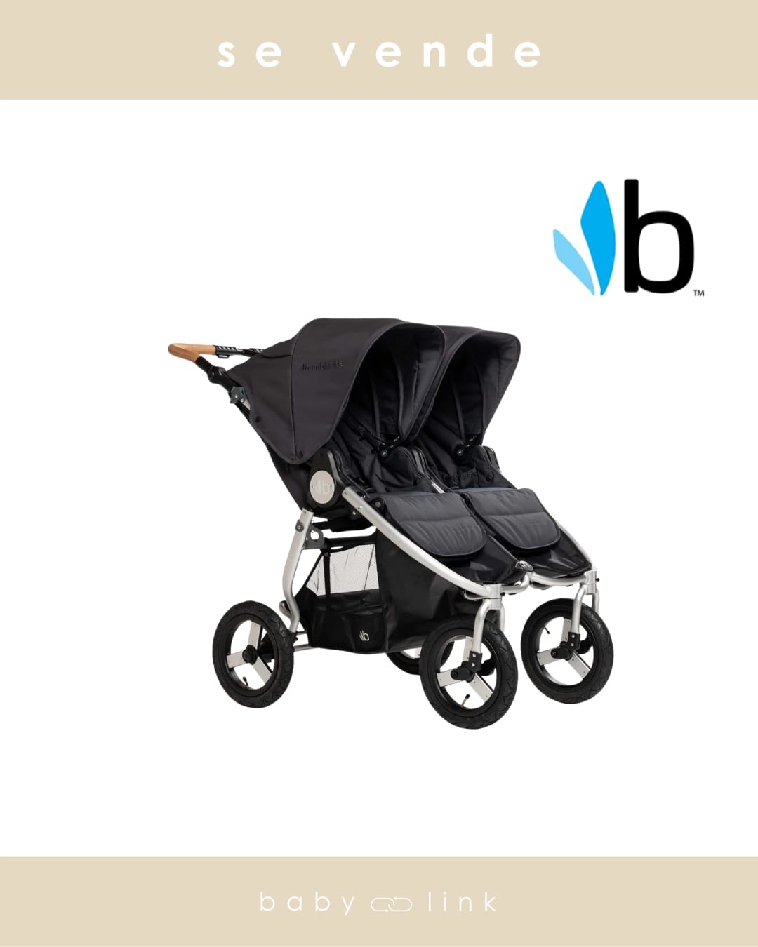 (COD:BB18753) COCHE DOBLE BUMBLERIDE INDIE TWIN + MOISES