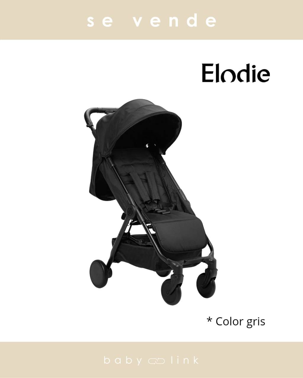 (COD:BB18870) COCHE DE PASEO ELODIE MONDO GRIS