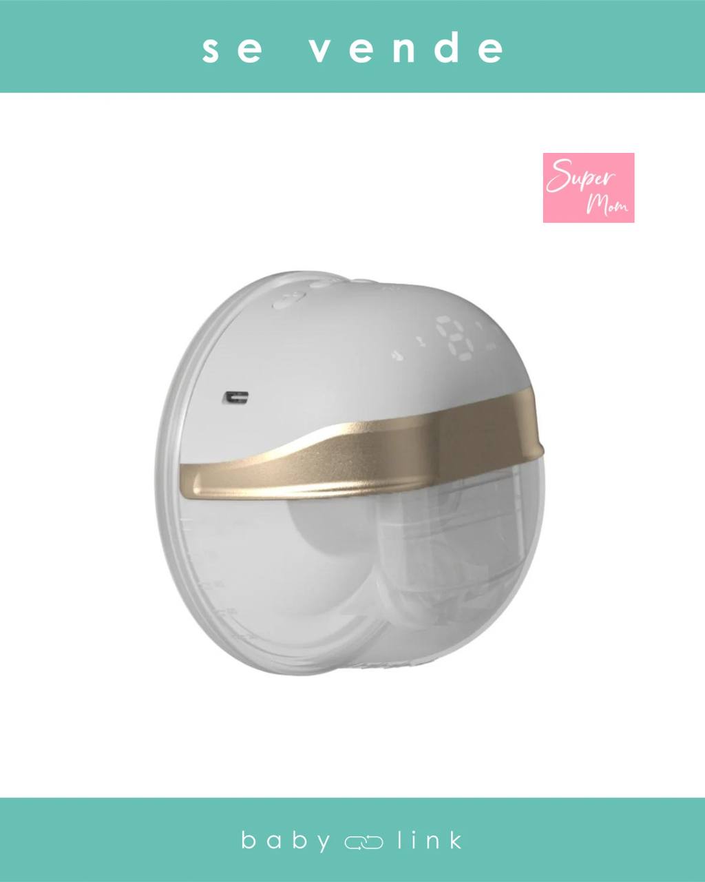 (COD:BB18893) EXTRACTOR DE LECHE ELÉCTRICO MANOS LIBRES SUPERMOM GOLD