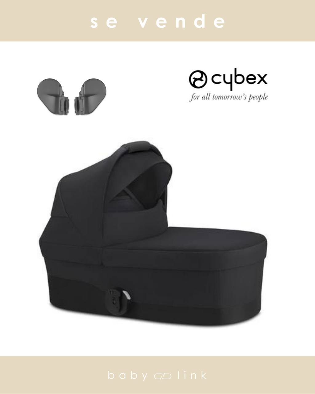 (COD:BB18901) MOISÉS CYBEX COT S + ADAPTADORES